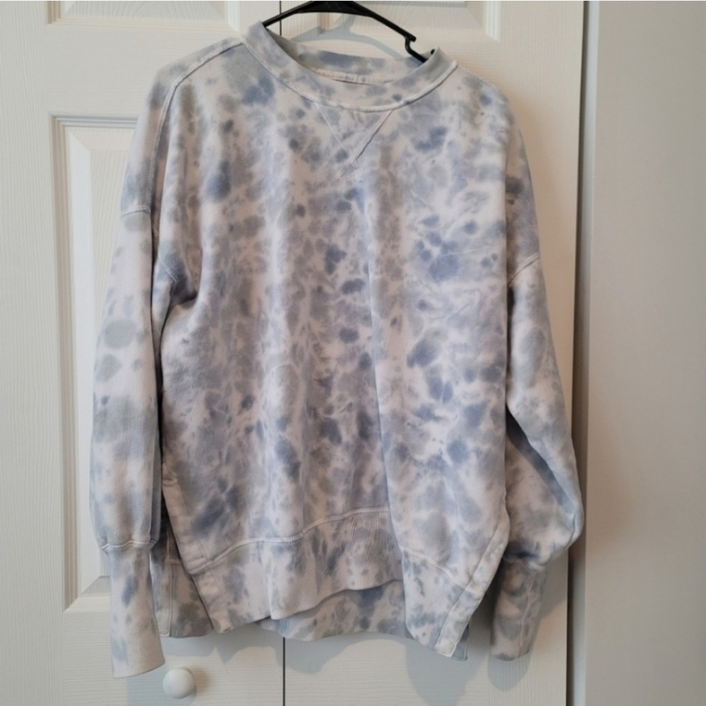 Abercrombie Split Hem Tie Dye Oversized Pullover Size Small